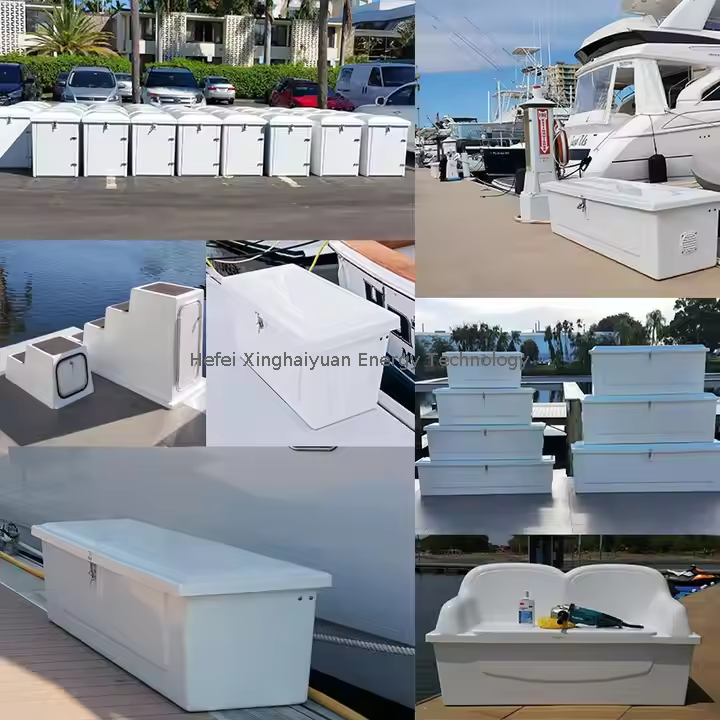 FRP Fiberglass Marina Storage Box Standard Fiberglass Boat Dock Box
